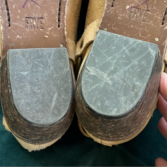 FRYE LEATHER SUEDE DISTRESSED HARNESS ANKLE BOOTS SIZE 10 EUC - Picture 10 of 12